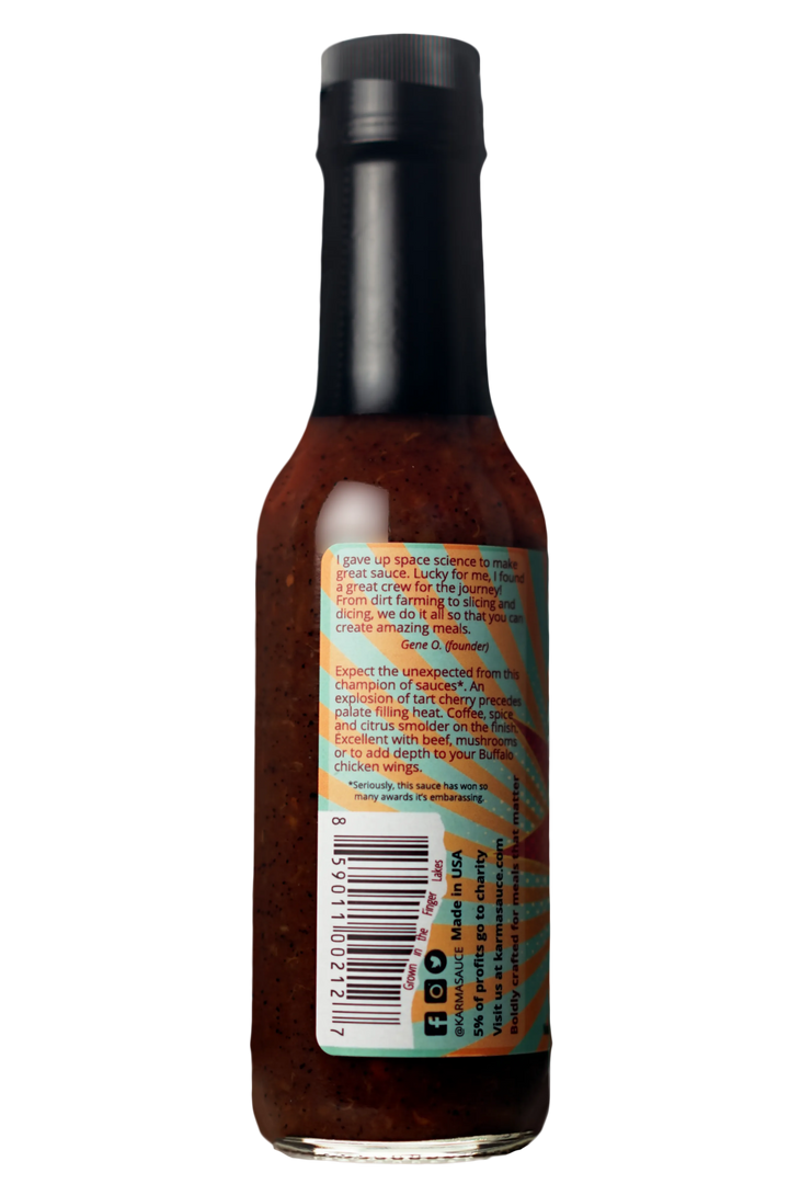 Cherry Bomb hot sauce by Karma Sauce Company LLC