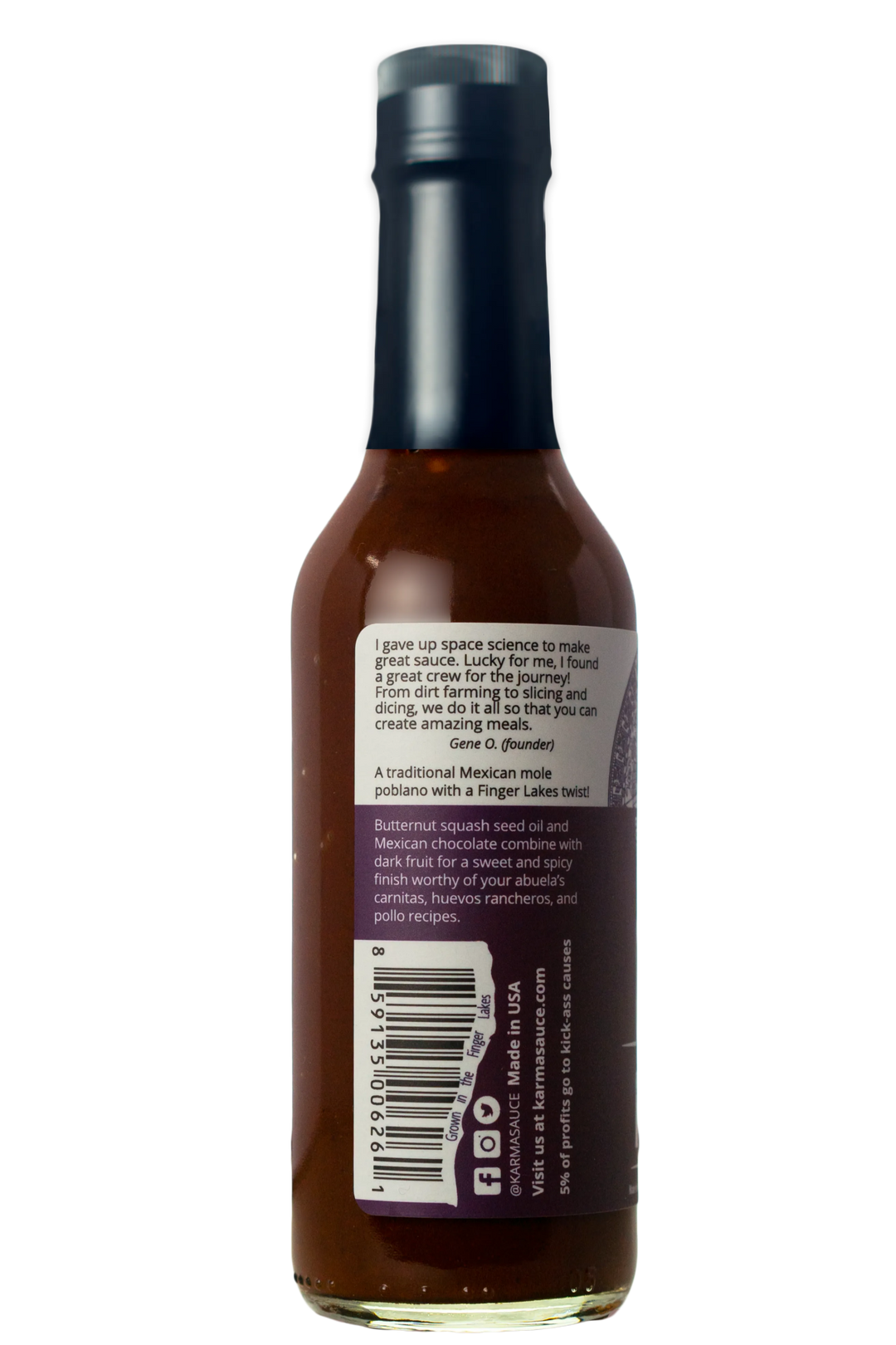 Hole Mole hot sauce by Karma Sauce Company LLC