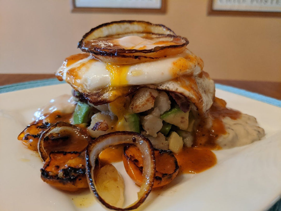 Los Calientes Rojo Avocado Hash with Bacon Gravy - Karma Sauce Company LLC