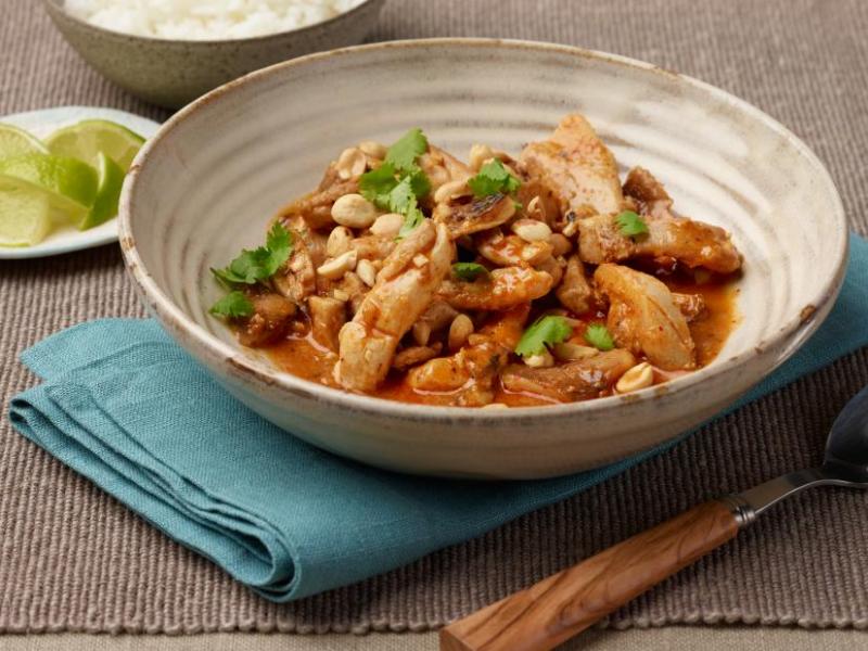 Spicy Red Chicken made with Curry Karma Sauce - Karma Sauce Company LLC
