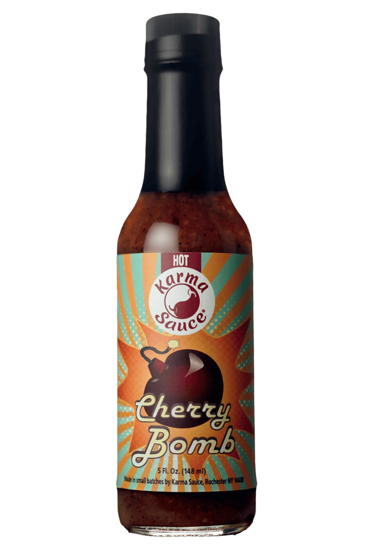 Cherry Bomb hot sauce by Karma Sauce Company LLC