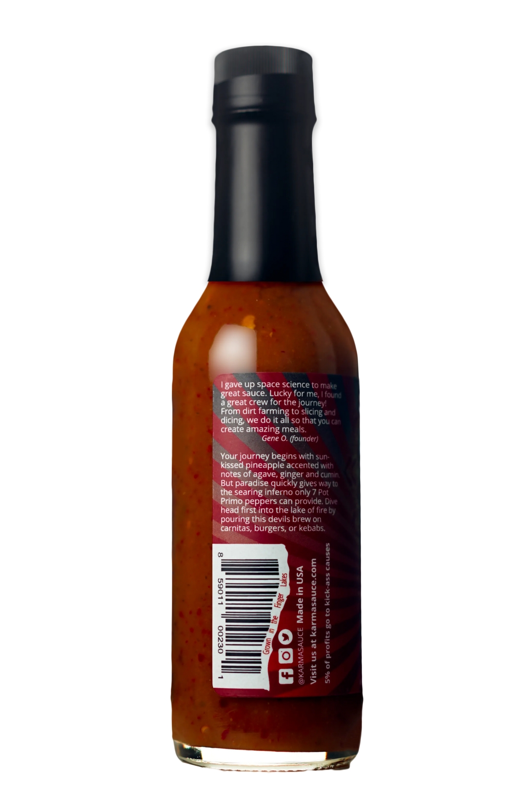 Huhu Diablo hot sauce by Karma Sauce Company LLC