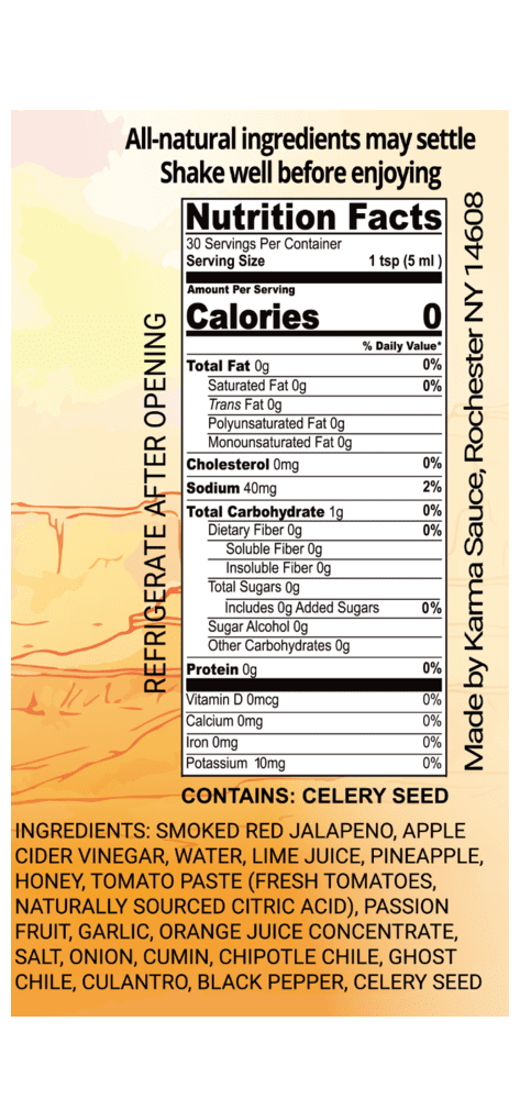 Mesa Roja hot sauce by Karma Sauce